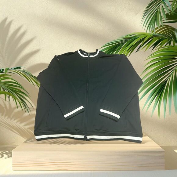 Lauren Ralph Lauren Sweatshirt full zip black 2X - Picture 5 of 9